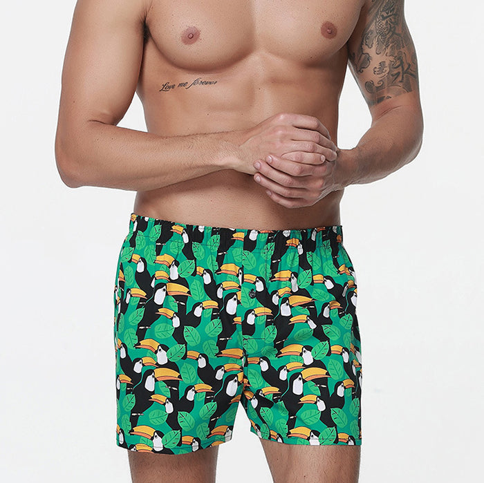 100% Cotton Men's Loungewear Loose Shorts | dmunderwear detail image 7