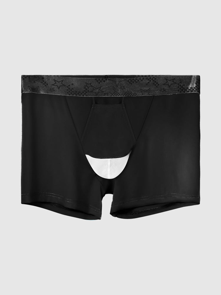 2 Men's Ultra-Thin Ice Silk Detachable Gusset Breathable Trunks | dmunderwear detail image 12