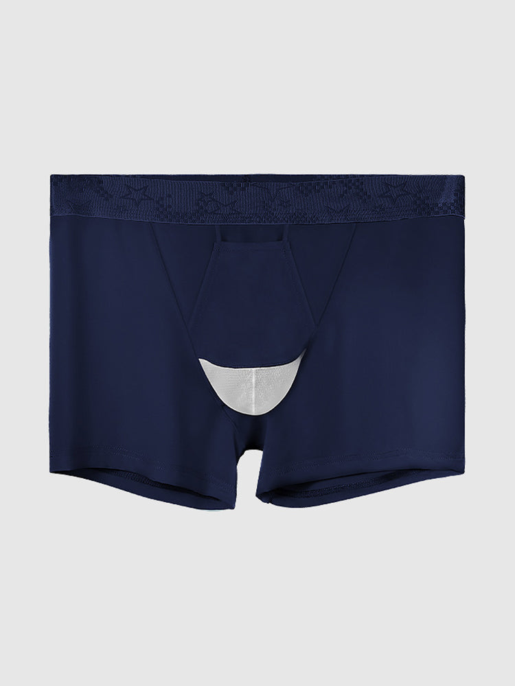 2 Men's Ultra-Thin Ice Silk Detachable Gusset Breathable Trunks | dmunderwear detail image 15