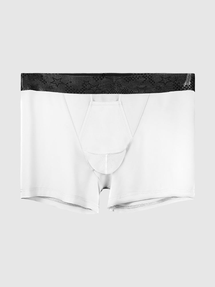 2 Men's Ultra-Thin Ice Silk Detachable Gusset Breathable Trunks | dmunderwear detail image 16