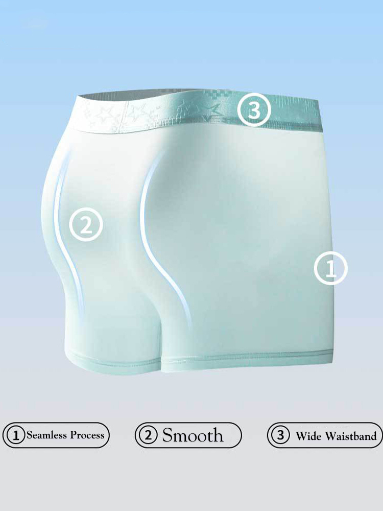2 Men's Ultra-Thin Ice Silk Detachable Gusset Breathable Trunks | dmunderwear detail image 5