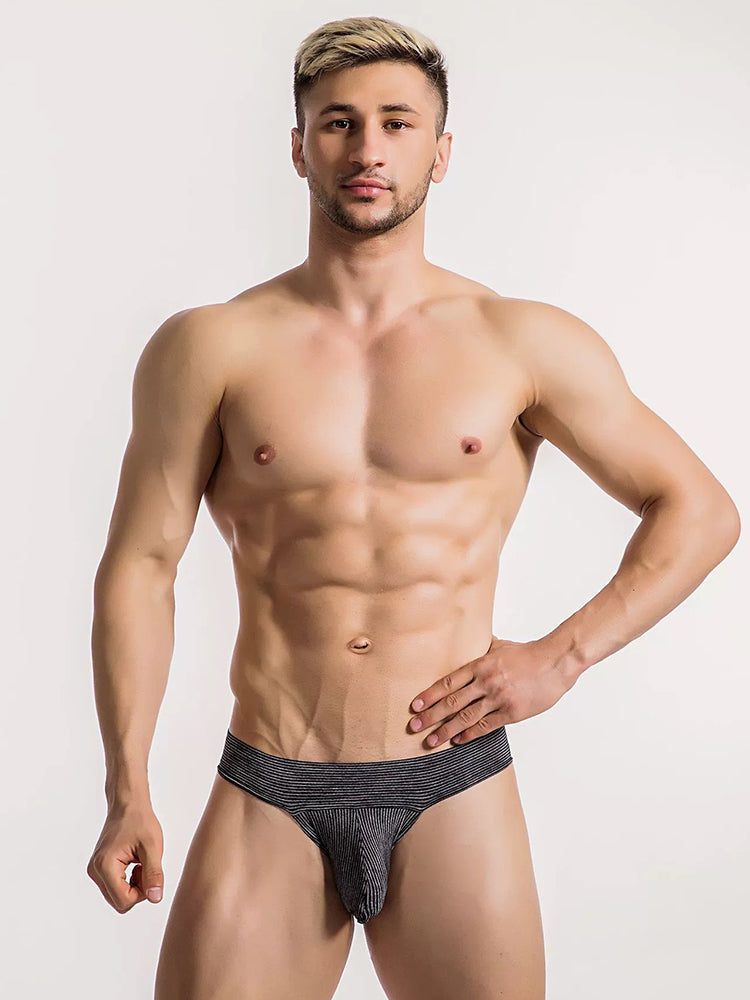 2 Pack Ball Support Pouch Ribbed Men's Bikini Underwear | dmunderwear detail image 15