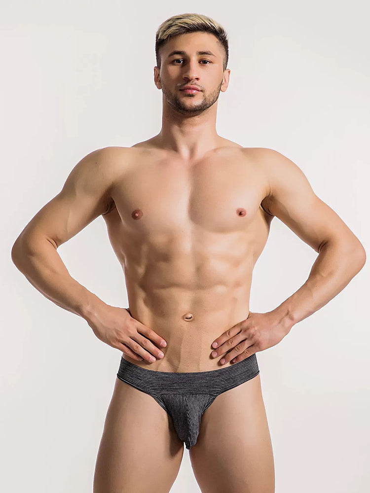 2 Pack Ball Support Pouch Ribbed Men's Bikini Underwear | dmunderwear detail image 17