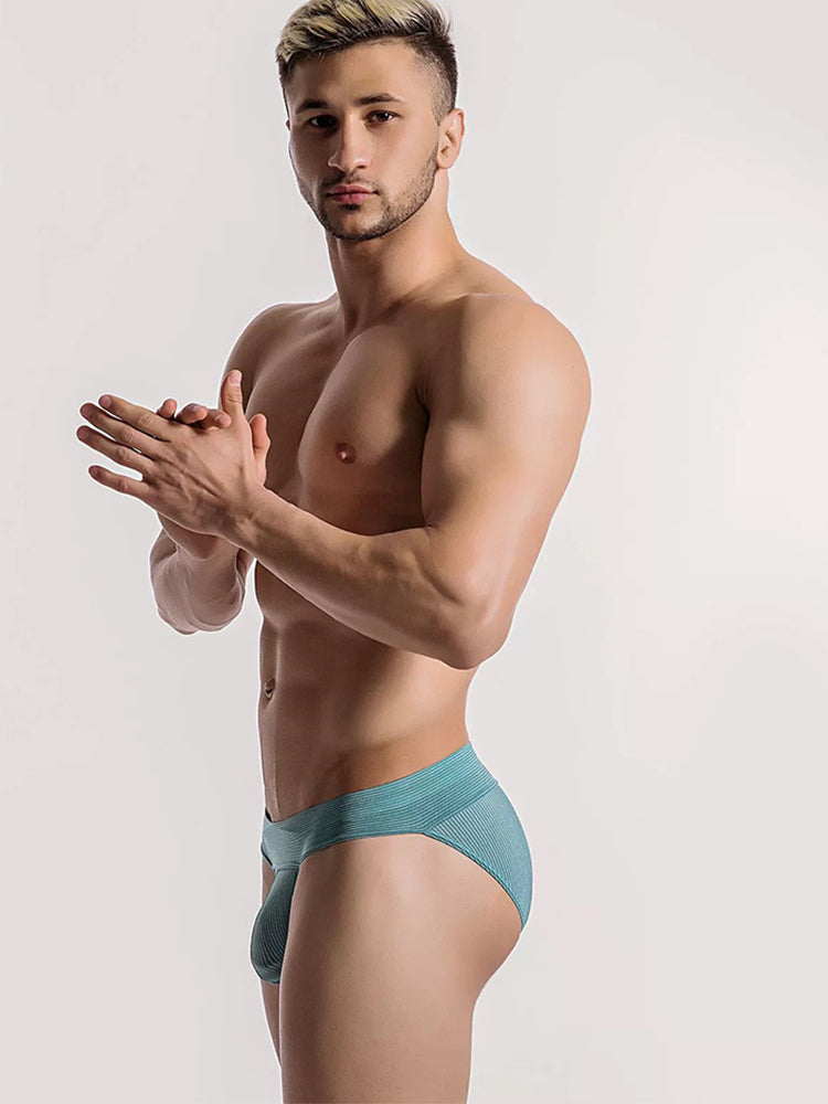 2 Pack Ball Support Pouch Ribbed Men's Bikini Underwear | dmunderwear detail image 3