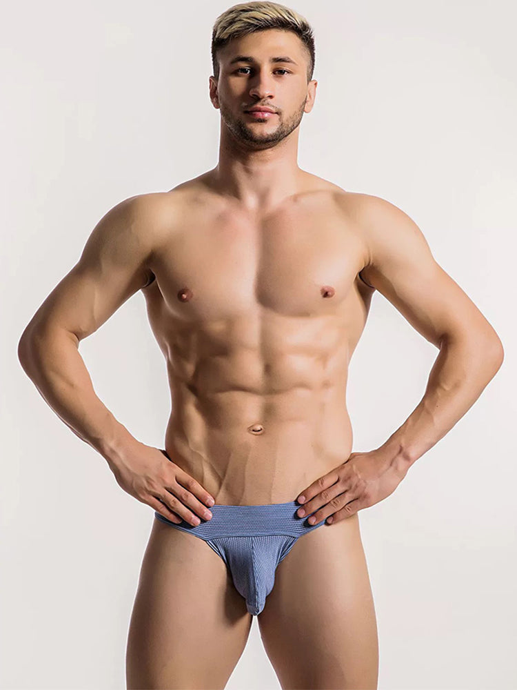 2 Pack Ball Support Pouch Ribbed Men's Bikini Underwear | dmunderwear detail image 7