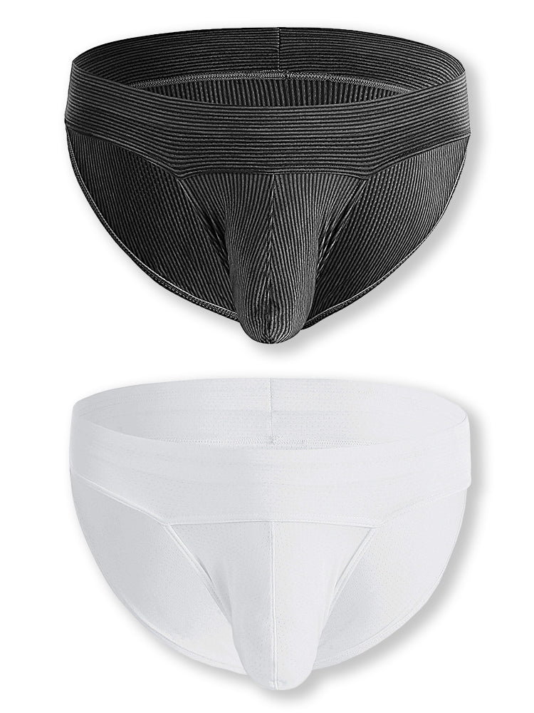 2 Pack Ball Support Pouch Ribbed Men's Bikini Underwear | dmunderwear detail image 8