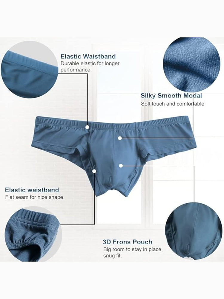 2 Pack Big Support Pouch Modal Men's Briefs | dmunderwear detail image 5