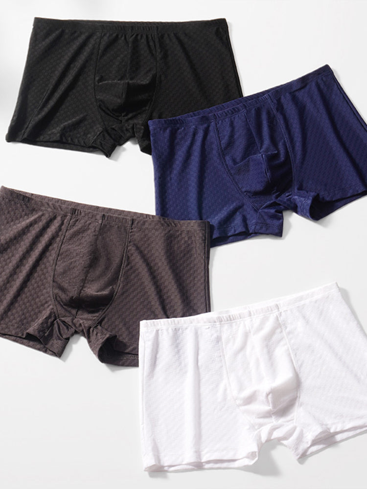2 Pack Breathable Grid Ice Silk Men's Underwear | dmunderwear detail image 11