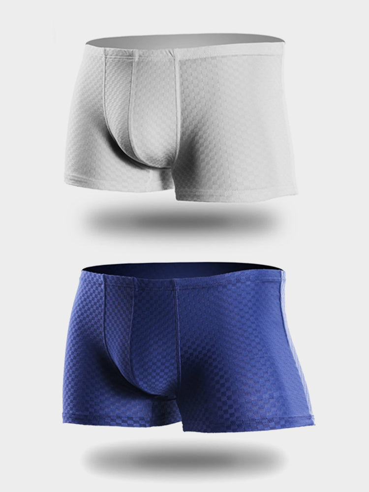 2 Pack Breathable Grid Ice Silk Men's Underwear | dmunderwear detail image 20