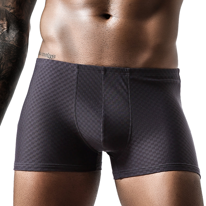 2 Pack Breathable Grid Ice Silk Men's Underwear | dmunderwear detail image 9
