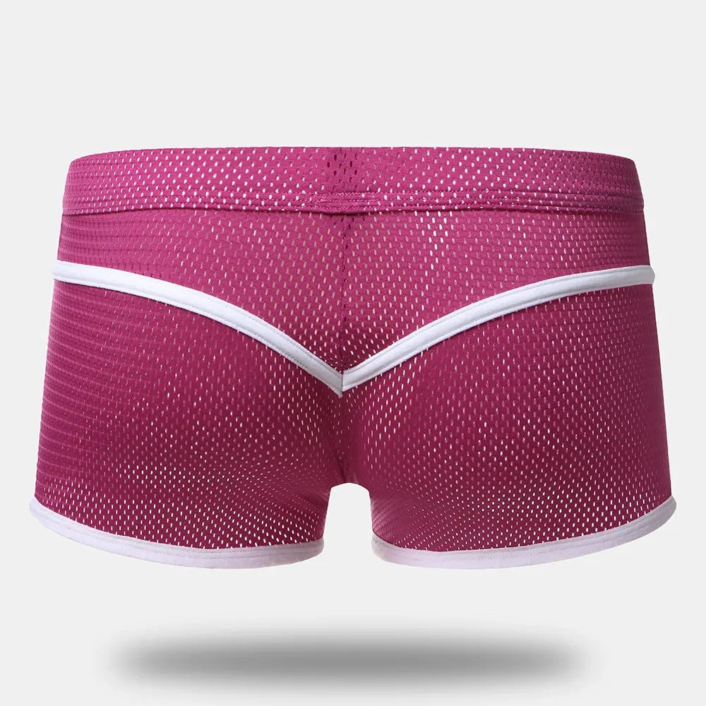 2 Pack Breathable Mesh Lightweight Summer Men's Boxer Briefs | dmunderwear detail image 10