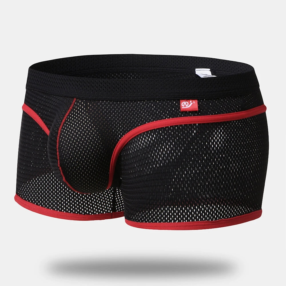 2 Pack Breathable Mesh Lightweight Summer Men's Boxer Briefs | dmunderwear detail image 12