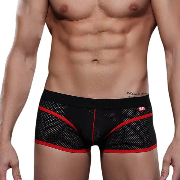 2 Pack Breathable Mesh Lightweight Summer Men's Boxer Briefs | dmunderwear detail image 3
