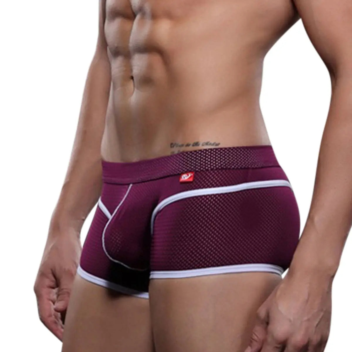 2 Pack Breathable Mesh Lightweight Summer Men's Boxer Briefs | dmunderwear detail image 4