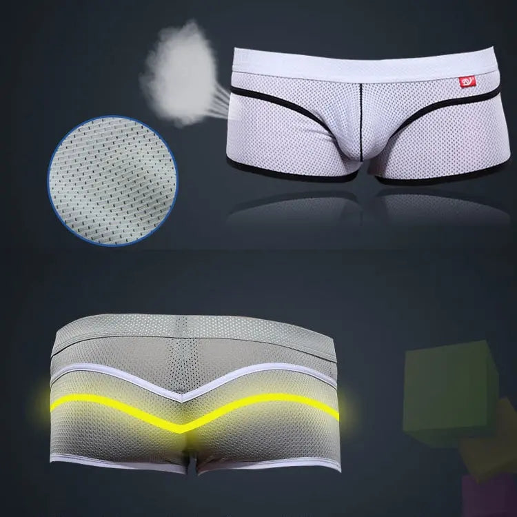 2 Pack Breathable Mesh Lightweight Summer Men's Boxer Briefs | dmunderwear detail image 5