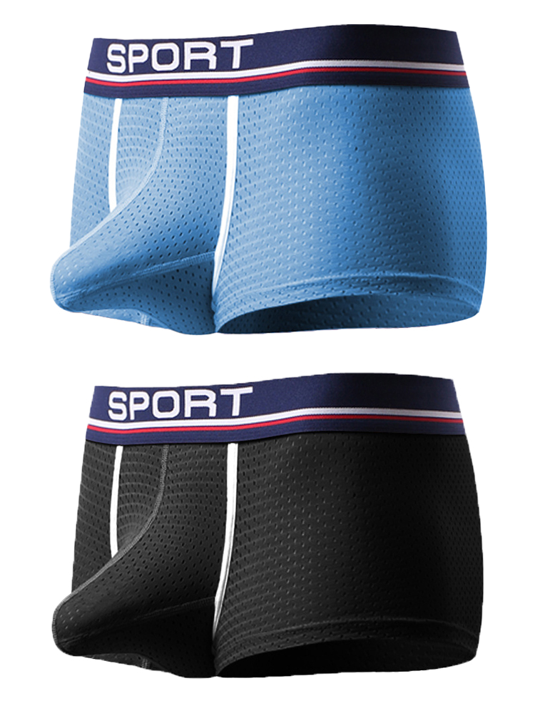 2 Pack Breathable Separate Pouch Boxer Briefs | dmunderwear detail image 2