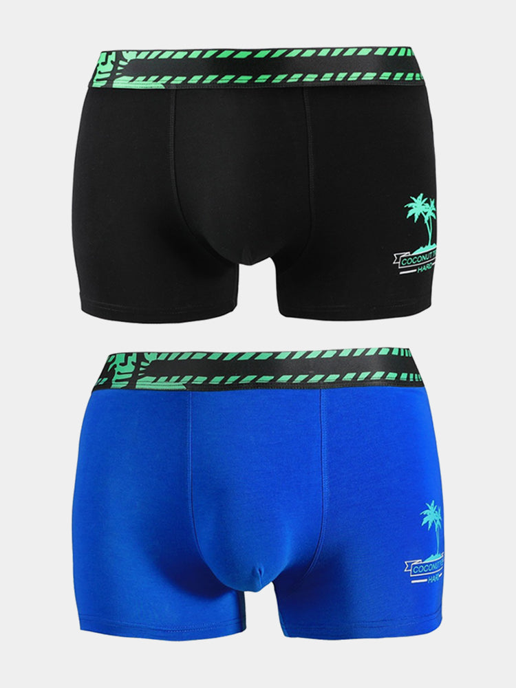 2 Pack Coconut Tree Printed Men's Underwear | dmunderwear detail image 2