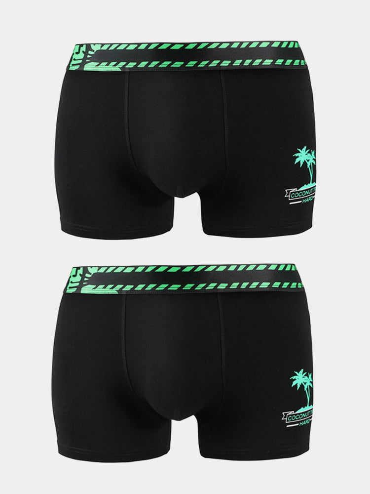 2 Pack Coconut Tree Printed Men's Underwear | dmunderwear detail image 20