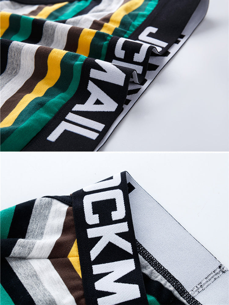 2 Pack Colorful Striped Men's Briefs | dmunderwear detail image 10