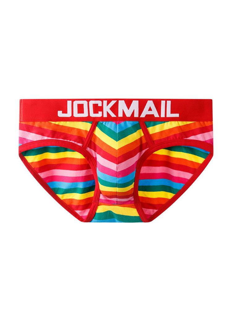 2 Pack Colorful Striped Men's Briefs | dmunderwear detail image 11