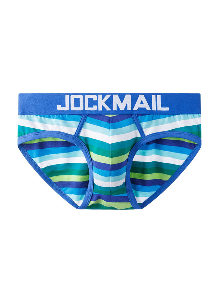 2 Pack Colorful Striped Men's Briefs | dmunderwear detail image 14