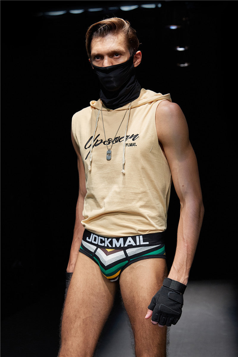 2 Pack Colorful Striped Men's Briefs | dmunderwear detail image 3
