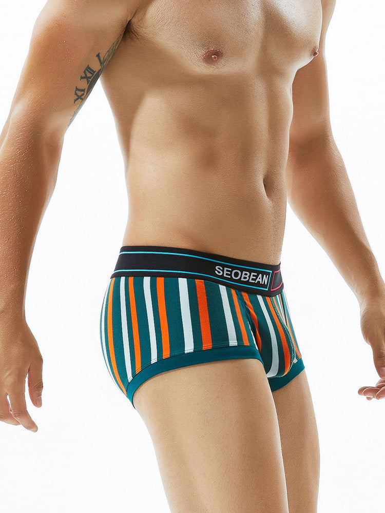 2 Pack Colorful Striped U Convex Pouch Underwear | dmunderwear detail image 13