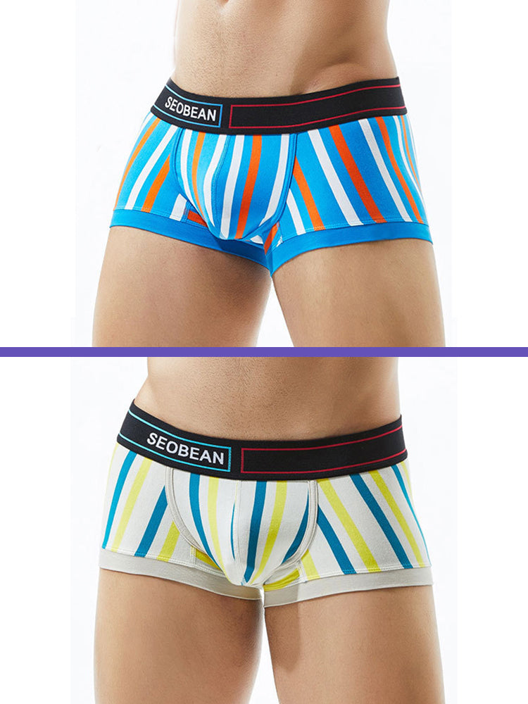 2 Pack Colorful Striped U Convex Pouch Underwear | dmunderwear detail image 20