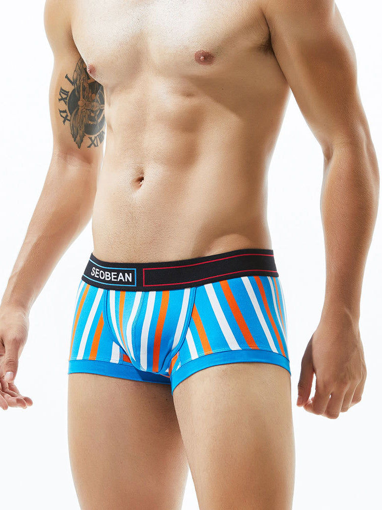 2 Pack Colorful Striped U Convex Pouch Underwear | dmunderwear detail image 4