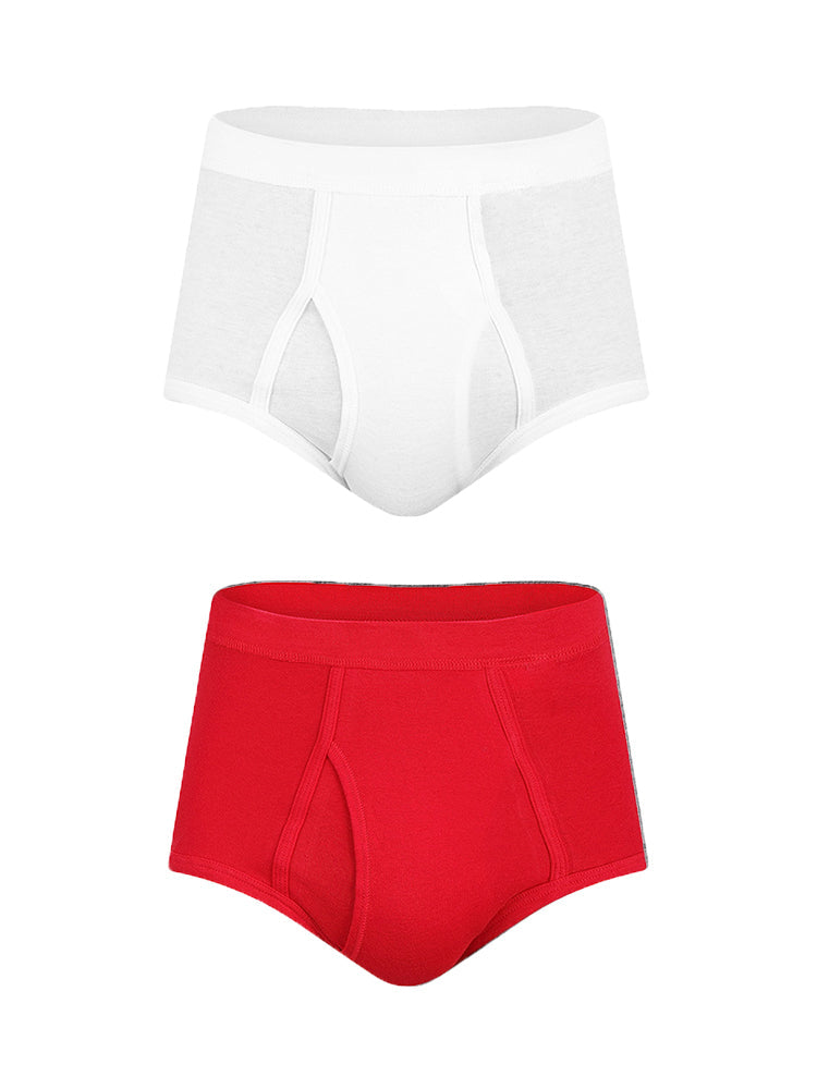 2 Pack Cool Cotton Underwear With Fly | dmunderwear detail image 16