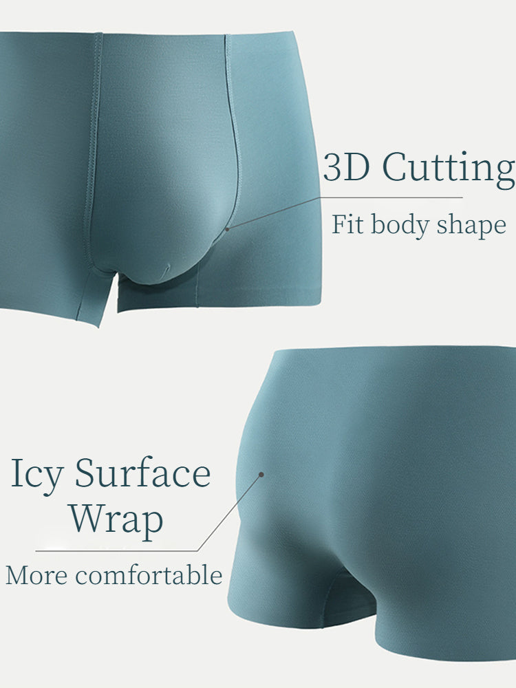2 Pack Cooling Seamless Ball Support Pouch Trunks | dmunderwear detail image 3