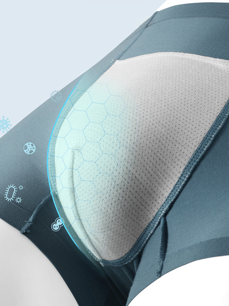 2 Pack Cooling Seamless Ball Support Pouch Trunks | dmunderwear detail image 5