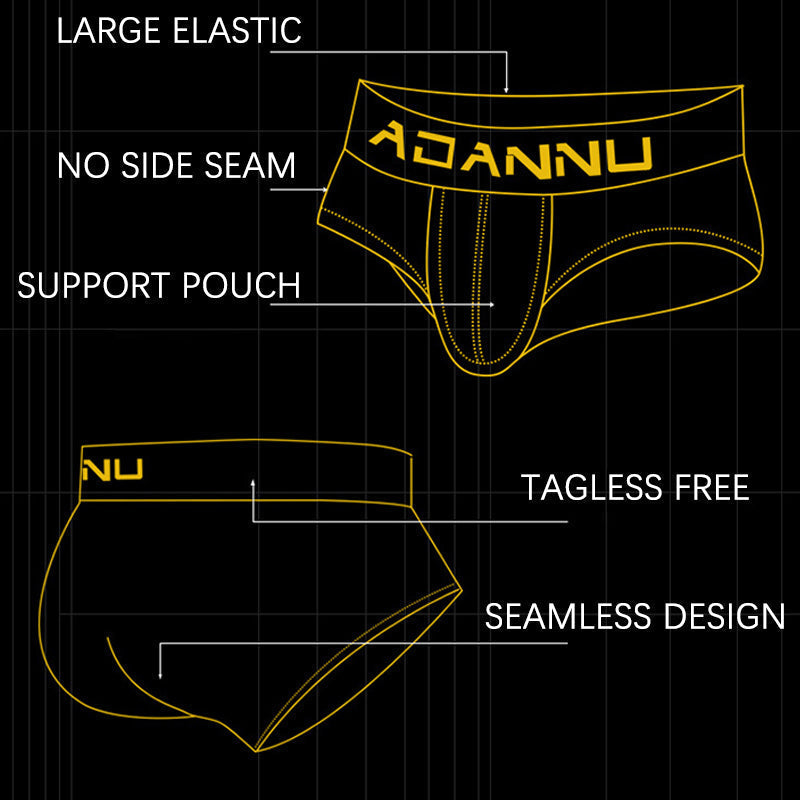 2 Pack Cotton 3D Large Pouch Men's Underwear | dmunderwear detail image 11