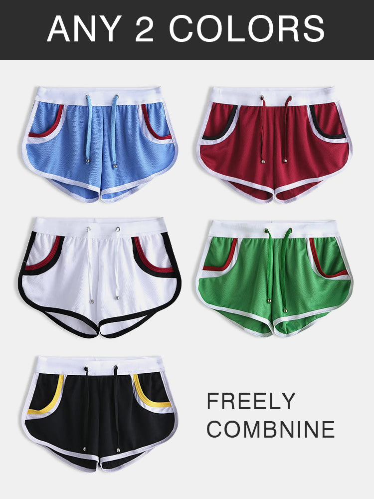 2 Pack Drawstring Leisure Men's Loose Boxer Shorts | dmunderwear detail image 16