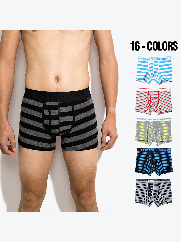 2 Pack European Luxury Brand Personalized Striped Men's Underwear | dmunderwear