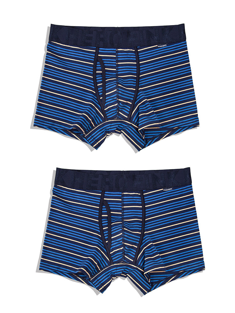 2 Pack European Luxury Brand Personalized Striped Men's Underwear | dmunderwear detail image 2