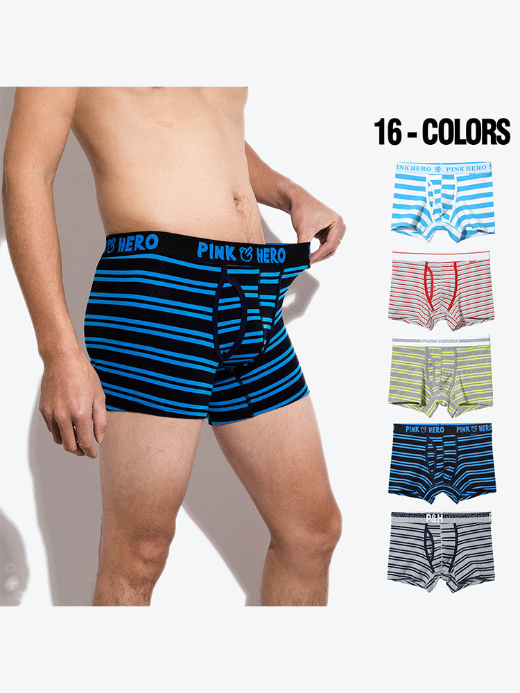 2 Pack European Luxury Brand Personalized Striped Men's Underwear | dmunderwear detail image 3