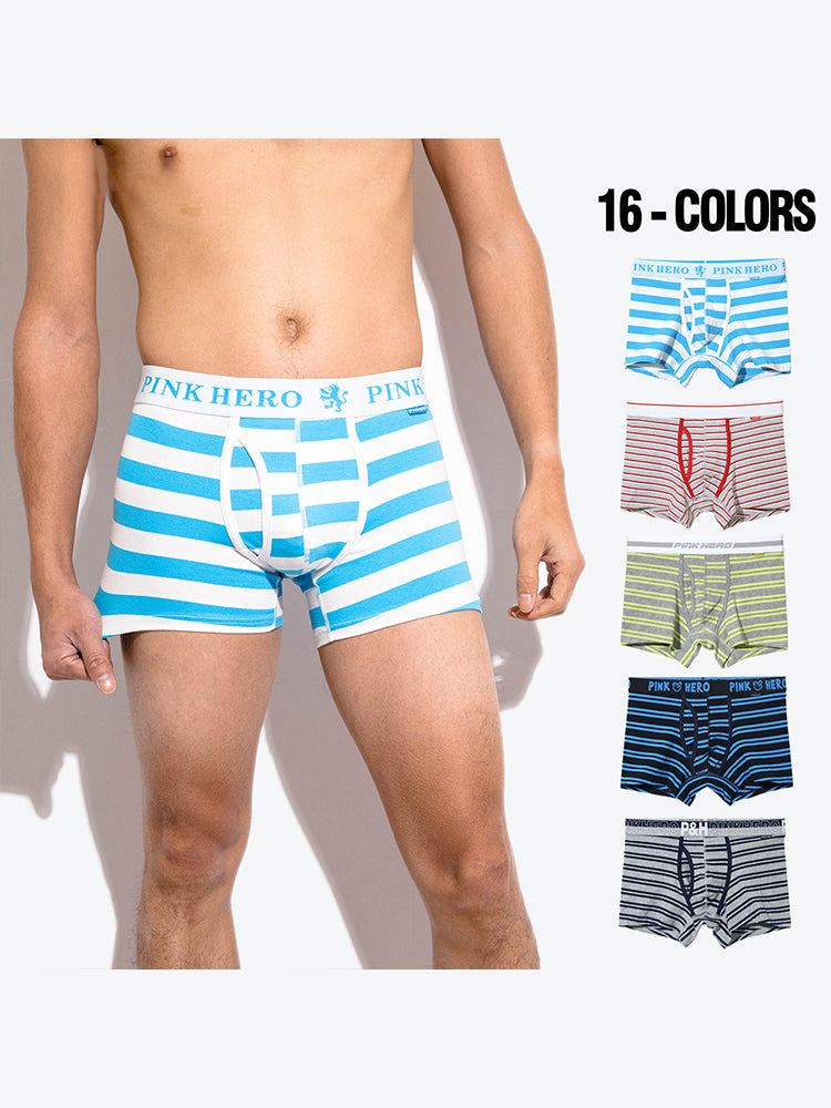 2 Pack European Luxury Brand Personalized Striped Men's Underwear | dmunderwear detail image 4