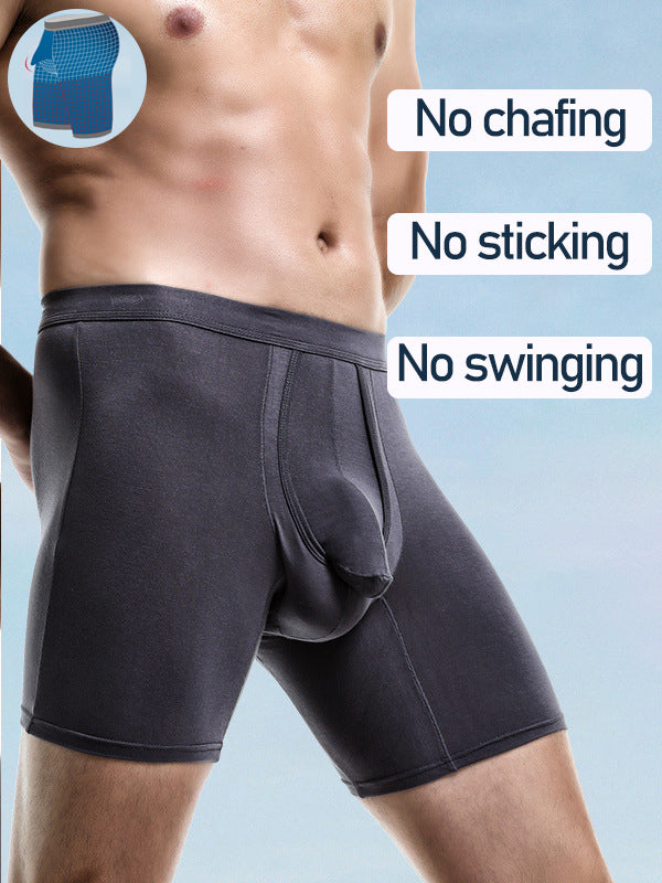 2 Pack Long Boxer Briefs with Separate Pouch | dmunderwear detail image 7