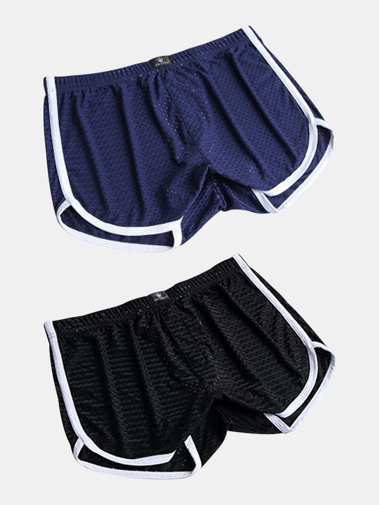2 Pack Loose Home Underwear Breathable Mesh Shorts | dmunderwear