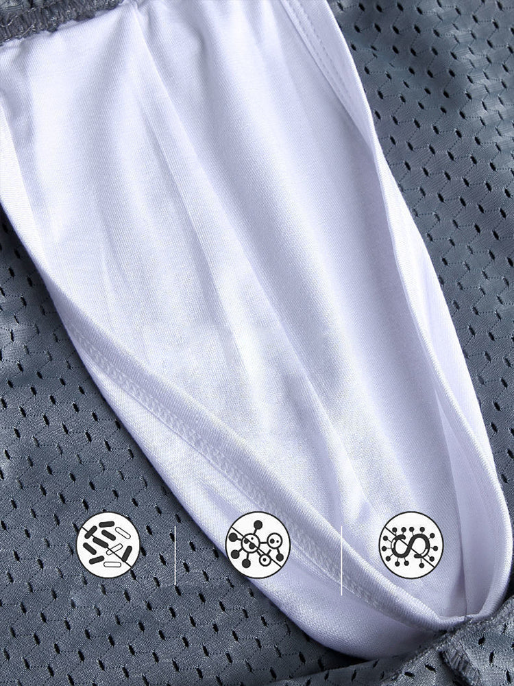 2 Pack Loose Home Underwear Breathable Mesh Shorts | dmunderwear detail image 4