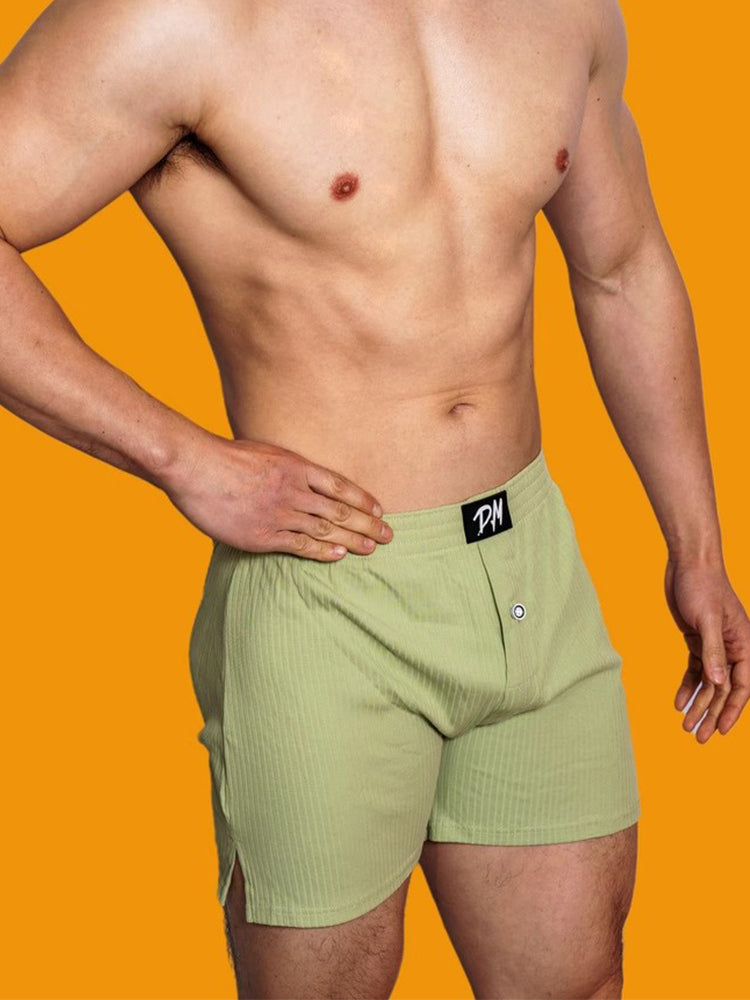 2 Pack Low-Rise Cotton Casual Solid Boxers | dmunderwear detail image 11