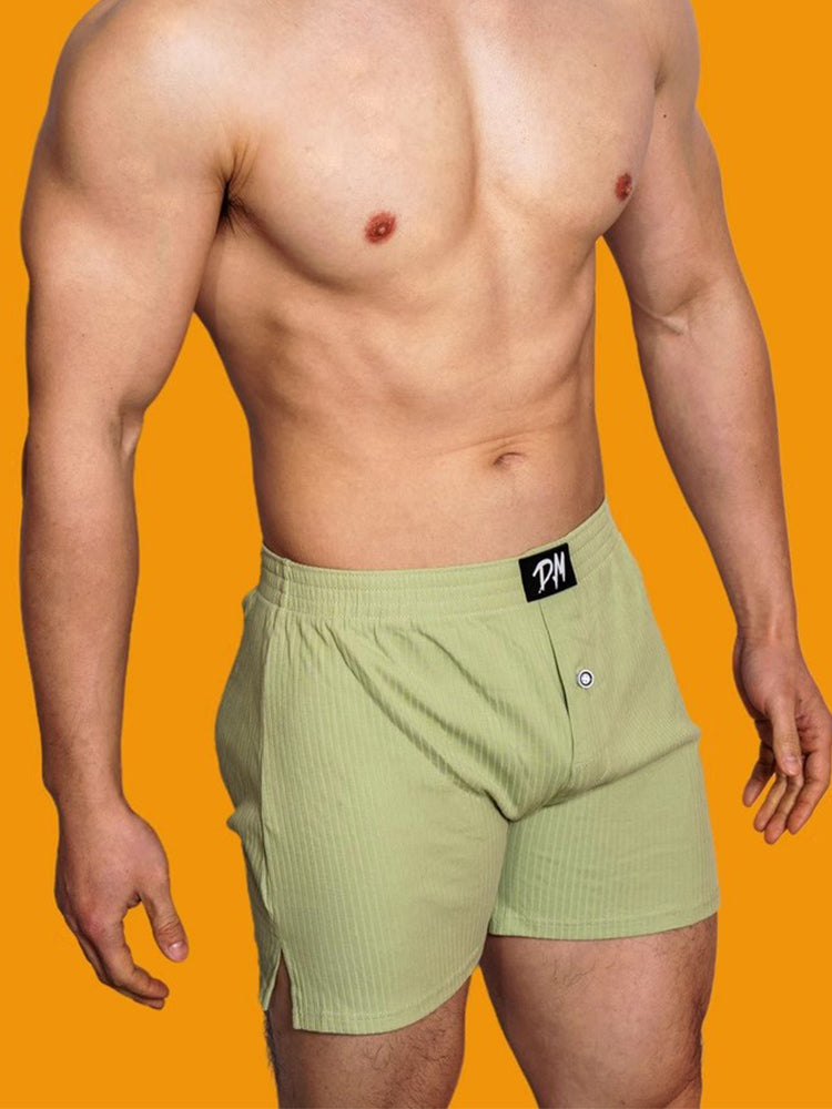 2 Pack Low-Rise Cotton Casual Solid Boxers | dmunderwear detail image 13