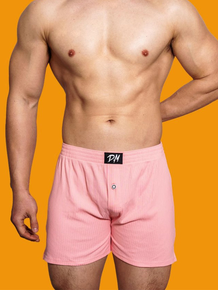 2 Pack Low-Rise Cotton Casual Solid Boxers | dmunderwear detail image 15