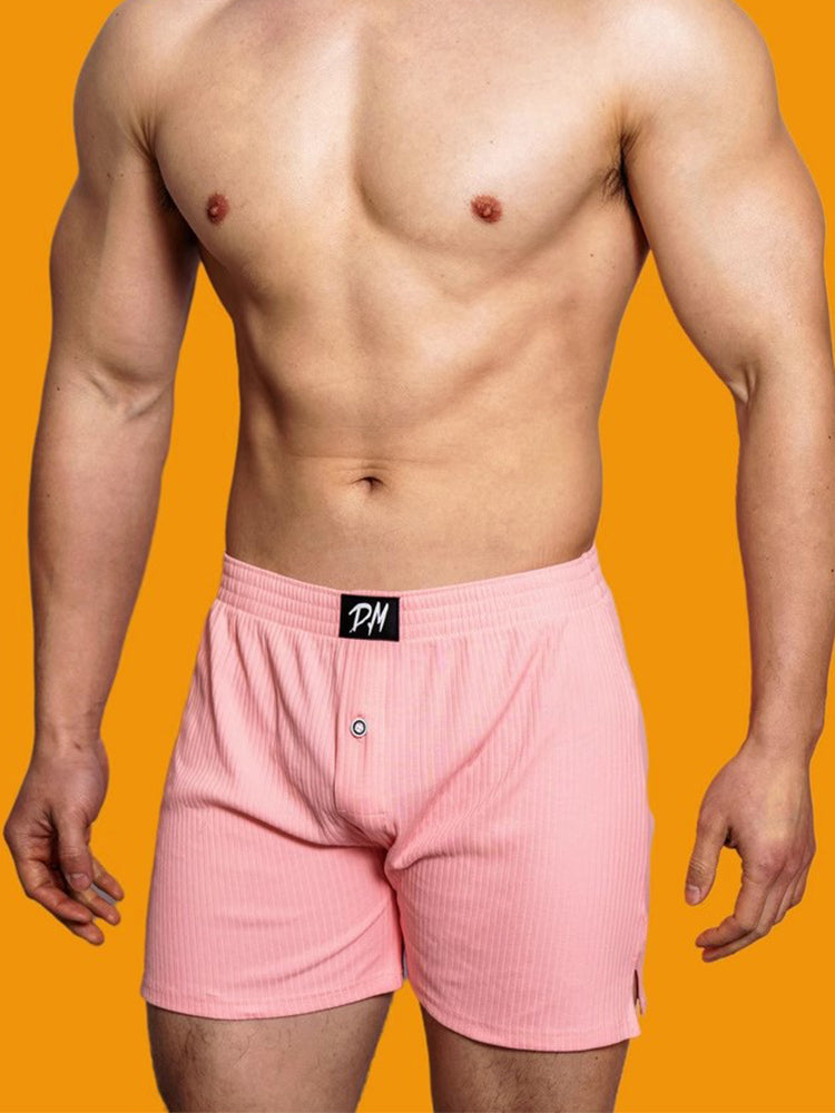 2 Pack Low-Rise Cotton Casual Solid Boxers | dmunderwear detail image 19