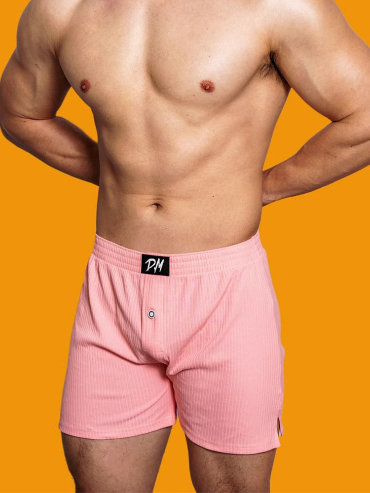 2 Pack Low-Rise Cotton Casual Solid Boxers | dmunderwear detail image 20