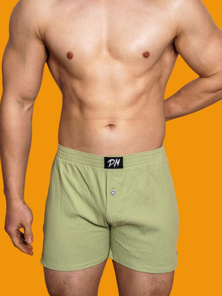 2 Pack Low-Rise Cotton Casual Solid Boxers | dmunderwear detail image 4