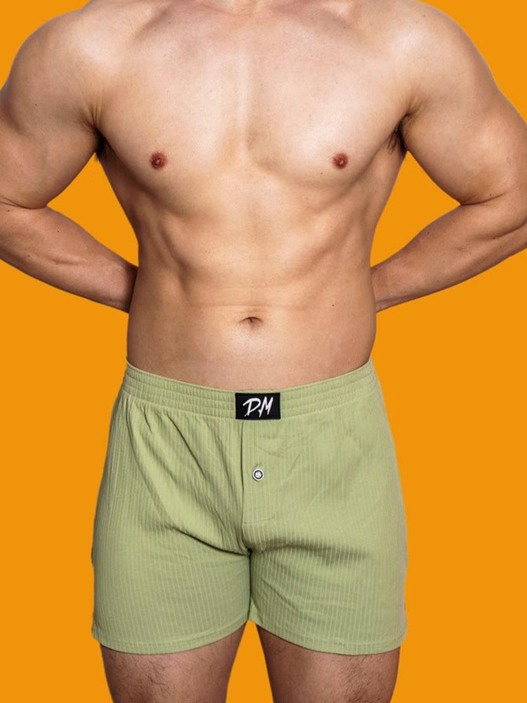 2 Pack Low-Rise Cotton Casual Solid Boxers | dmunderwear detail image 5