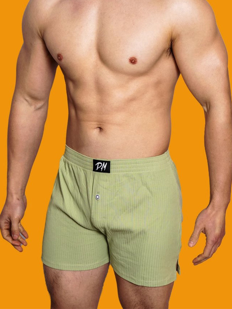 2 Pack Low-Rise Cotton Casual Solid Boxers | dmunderwear detail image 6