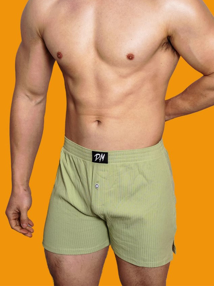 2 Pack Low-Rise Cotton Casual Solid Boxers | dmunderwear detail image 8